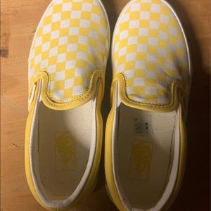 Yellow checkered vans